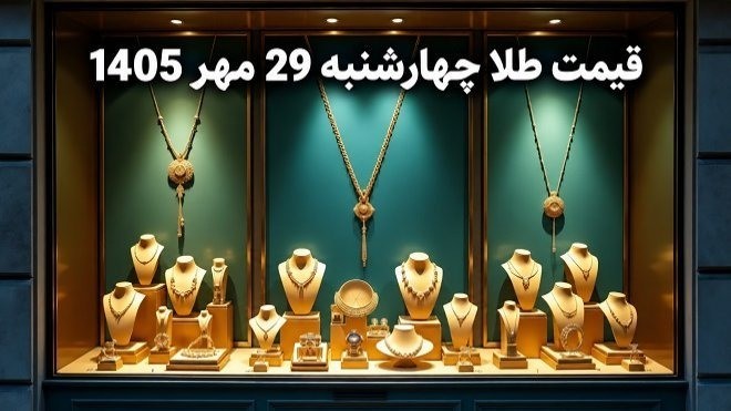 قیمت طلا چهارشنبه 29 مهر 1405