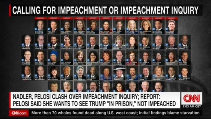 59 نماینده دموکرات خواستار بررسی روند استیضاح ترامپ شدند