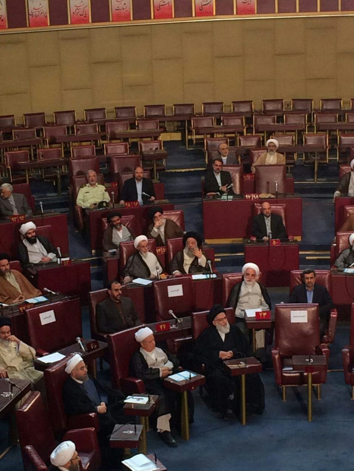 ‫حضور احمدی نژاد، قالیباف، ناطق‌نوری، سعید جلیلی و ...در افتتاحیه مجلس خبرگان‬‎