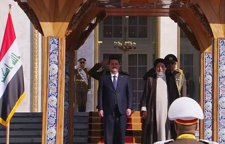 نخست وزیر عراق مورد استقبال رسمی آیت‌الله رئیسی قرار گرفت