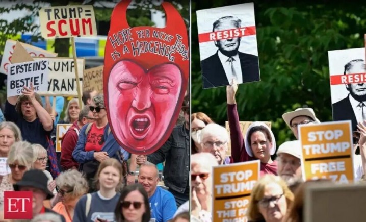 تظاهرات گسترده ضد ترامپ در اسکاتلند