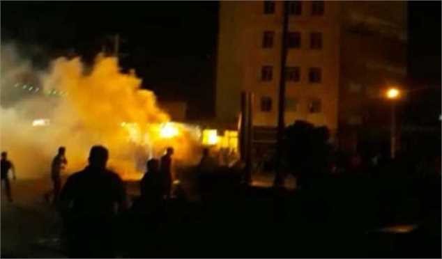 برخی معترضان خرمشهری به اموال عمومی خسارت زدند