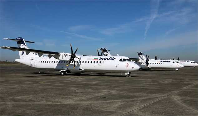 پنج فروند هواپیمای مسافربری جدید «ای تی آر» وارد تهران شد