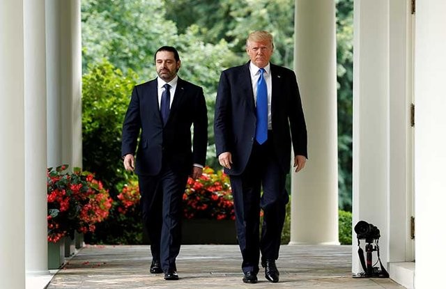 ترامپ در دیدار با حریری \
