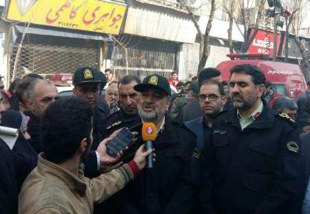 سردار اشتری:ساختمان پلاسکو تحت نظارت پلیس/هیچ مورد امنیتی در محل حادثه نداریم