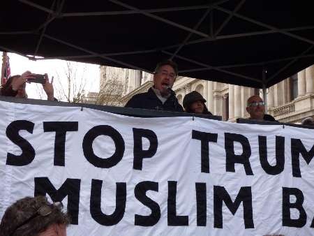 محکومیت شدید ترامپ در جریان تظاهرات مردم انگلیس در لندن