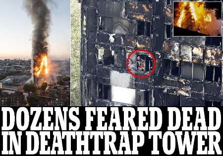 تلفات آتش‌سوزی برج گرنفل لندن به 30 تن رسید