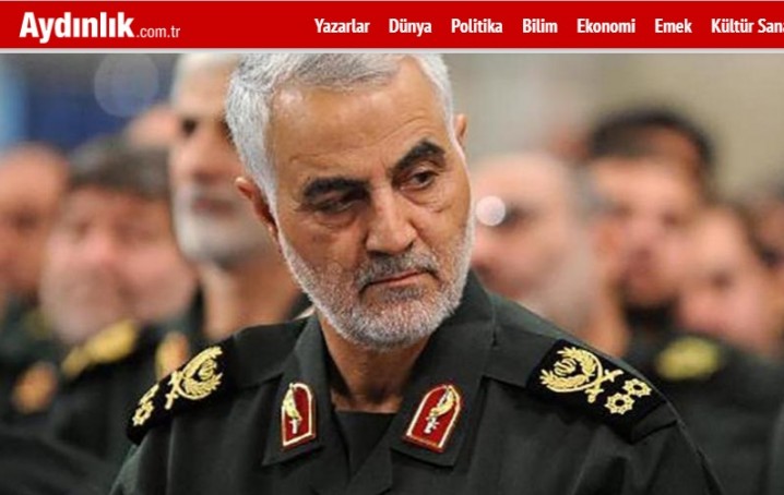 سخنان سردار سلیمانی درصدر خبرهای ترکیه جای گرفت