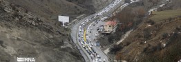 ترافیک سنگین در محور چالوس و آزاد راه تهران - شمال