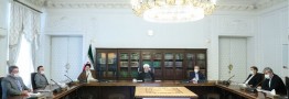 حضور لاریجانی همراه با روحانی و رییسی در شورای عالی هماهنگی اقتصادی