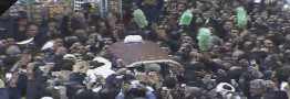 پیکر آیت الله هاشمی رفسنجانی در کنار امام راحل آرام گرفت