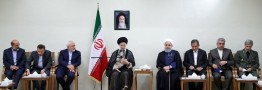 رییس&zwnj;جمهور و اعضای هیات دولت با رهبر معظم انقلاب دیدار کردند